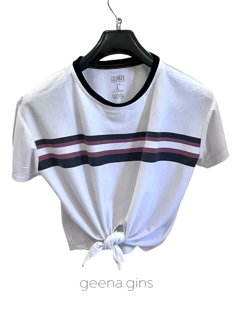 COLORBOX STRIPE KNOT TEE photo 1