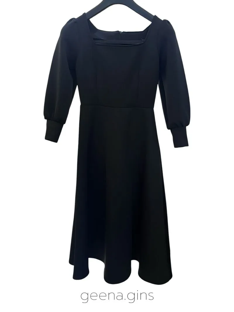 ELEGANT SCUBA MIDI DRESS photo 1