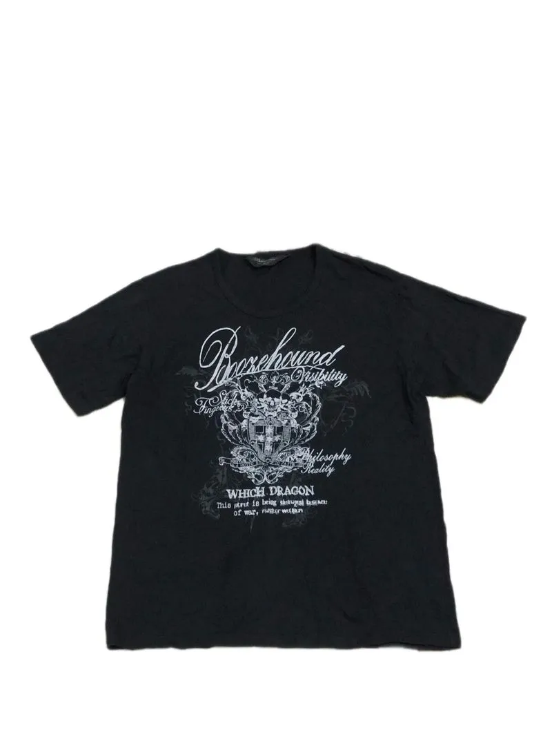 Y2K goth emo poem skull cross tshirt photo 1