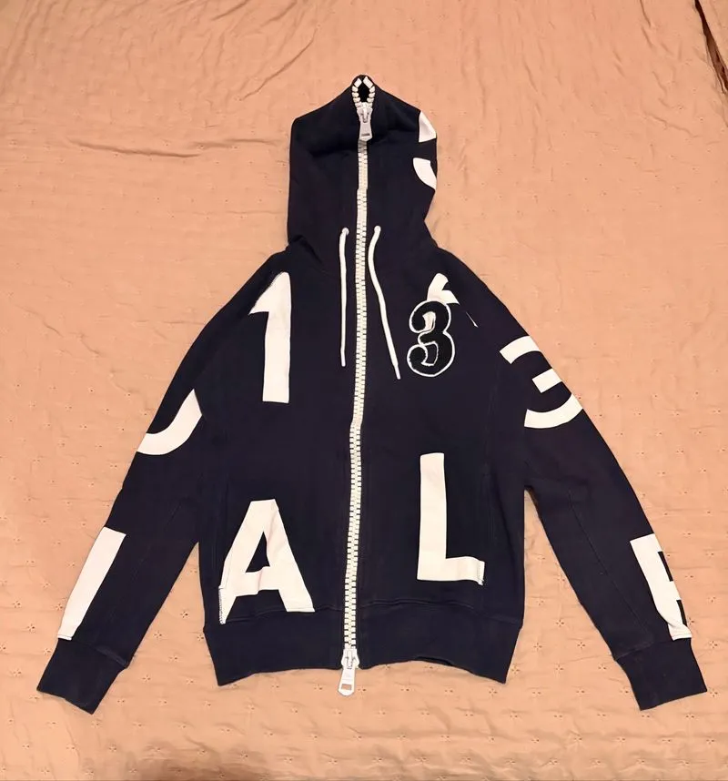 1PIUIUGUALE3 RELAX Big Zipper Random Logo Hoodie Men's Hoodi photo 1