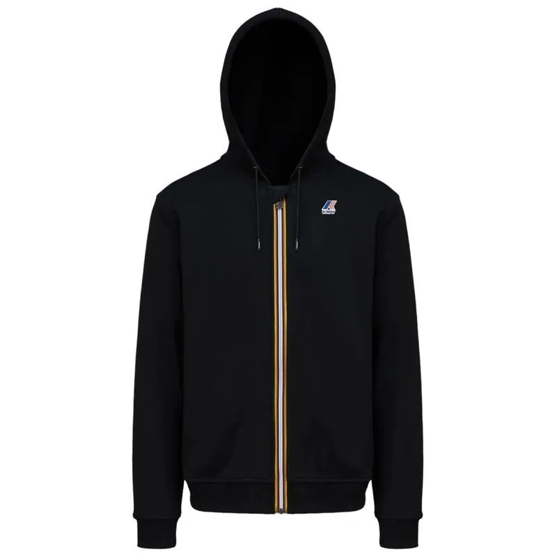 K-Way Le Vrai Arnel black unisex cotton fleece hoodie photo 1