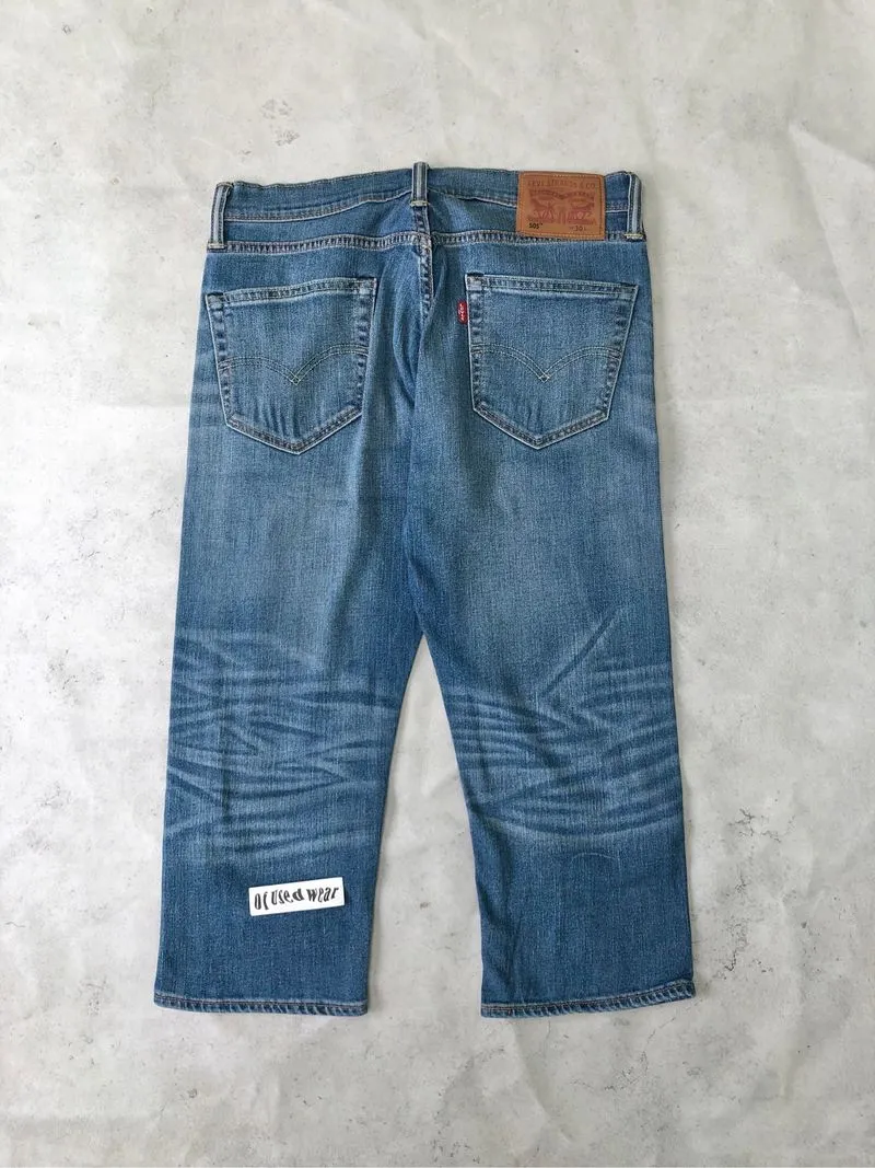 levi’s blue indigo 3/4 jeans pants  photo 1
