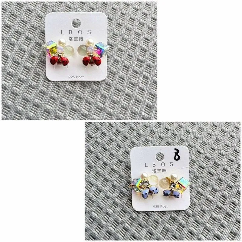 (New) Mossanite L Boss Clear Holo Earrings photo 1