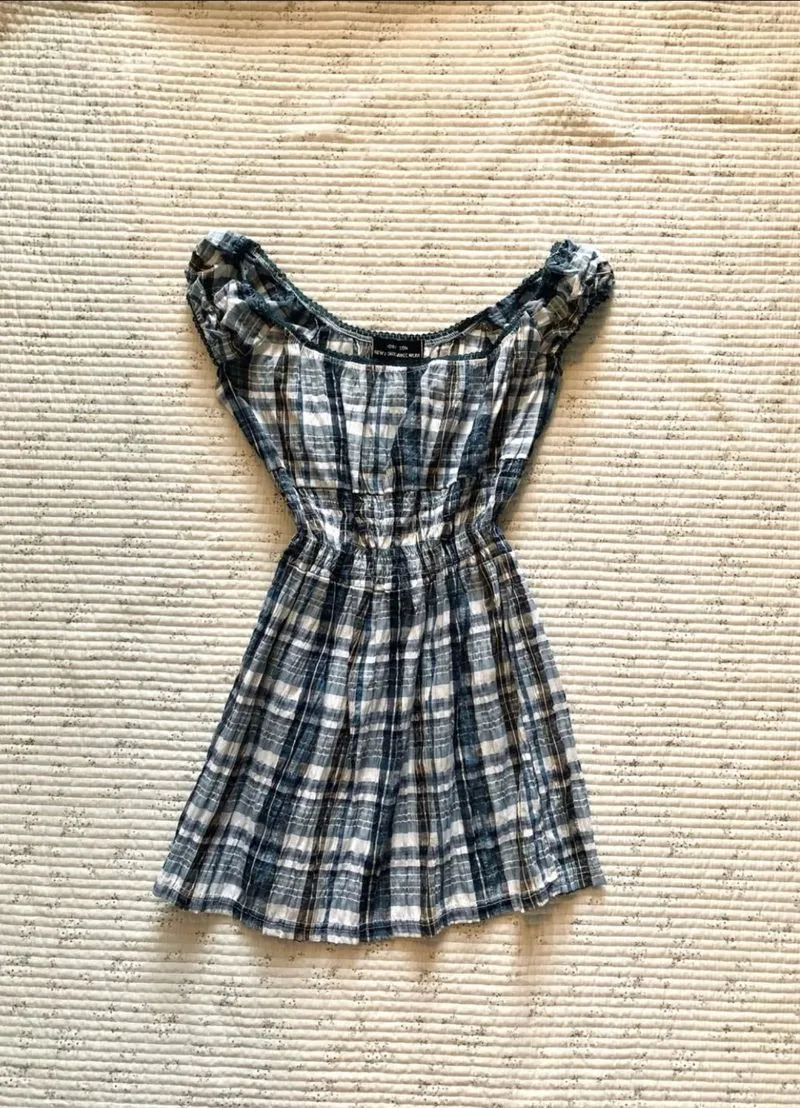 Plaid mini dress photo 1