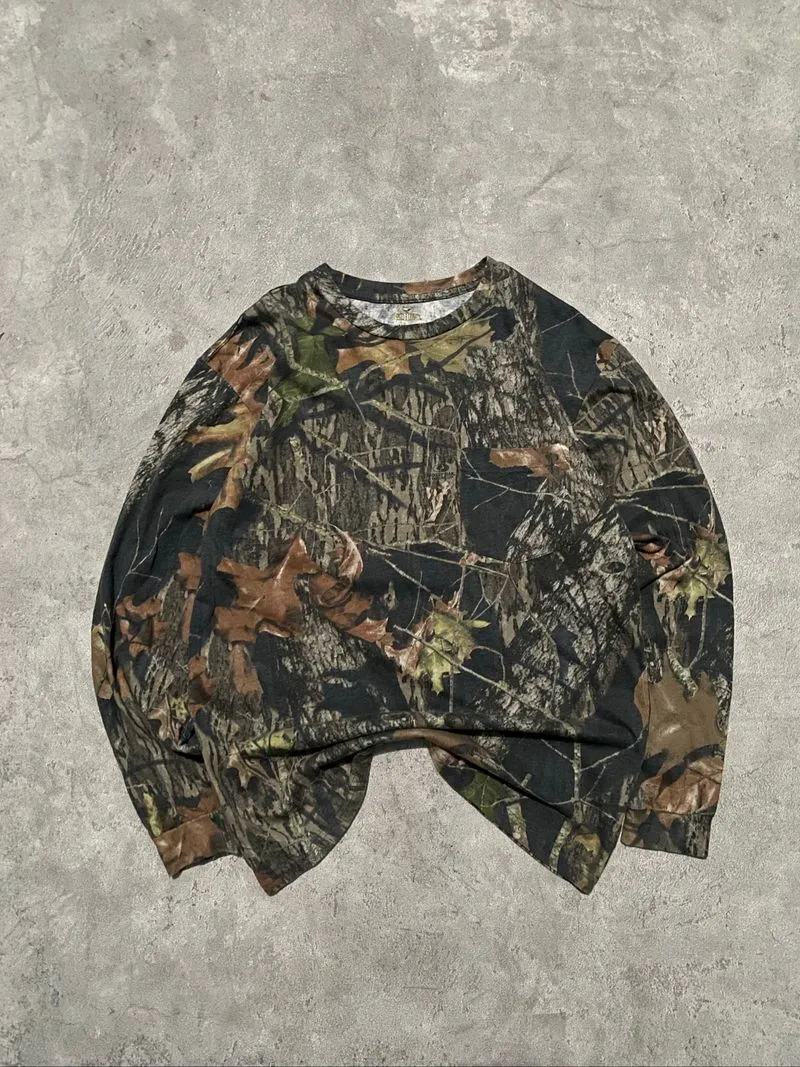 Vintage 90’s Redhead Mossy Oak Reeltree Longsleeve Pocket Te photo 1