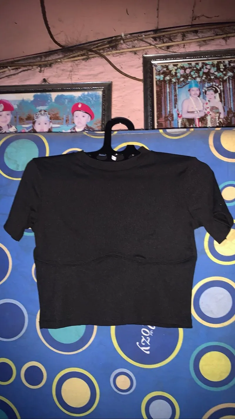 crop top basic black  photo 1