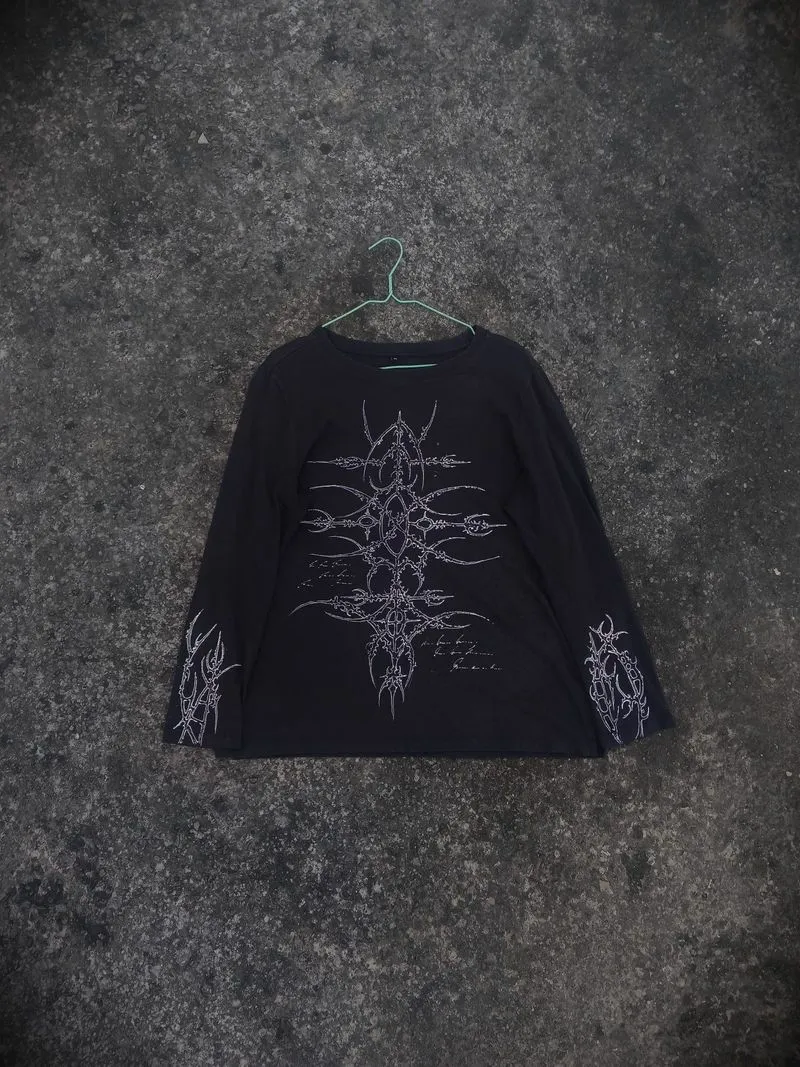 Sigilism handpainting navy longsleeve  photo 1