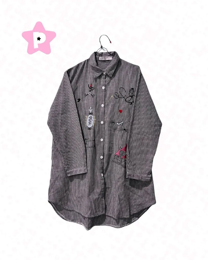 Embroidered Stripe Shirt photo 1