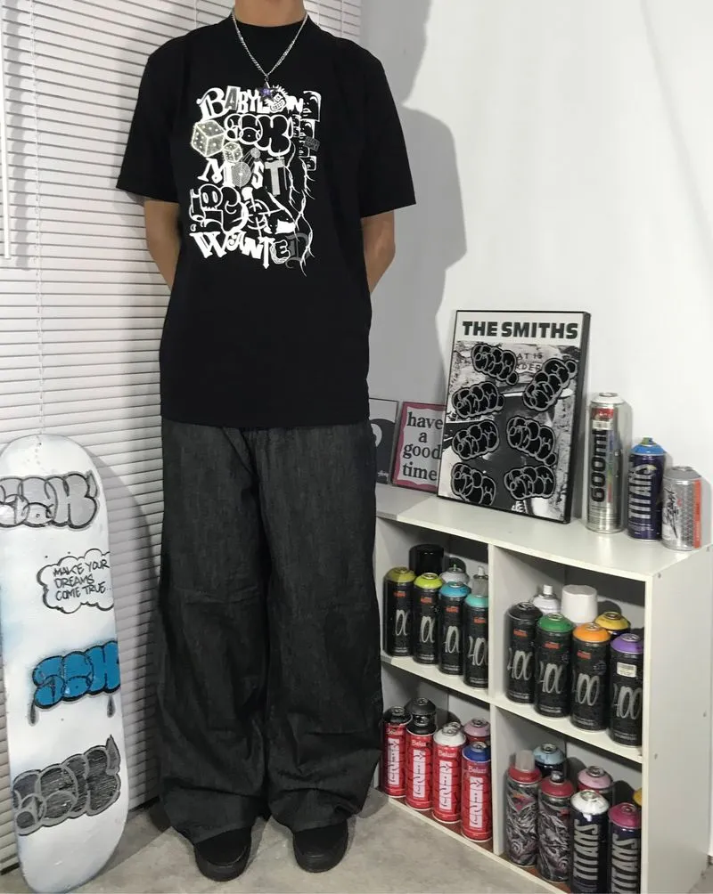 BAGGY PANTS CHINO - DARK GREY photo 1