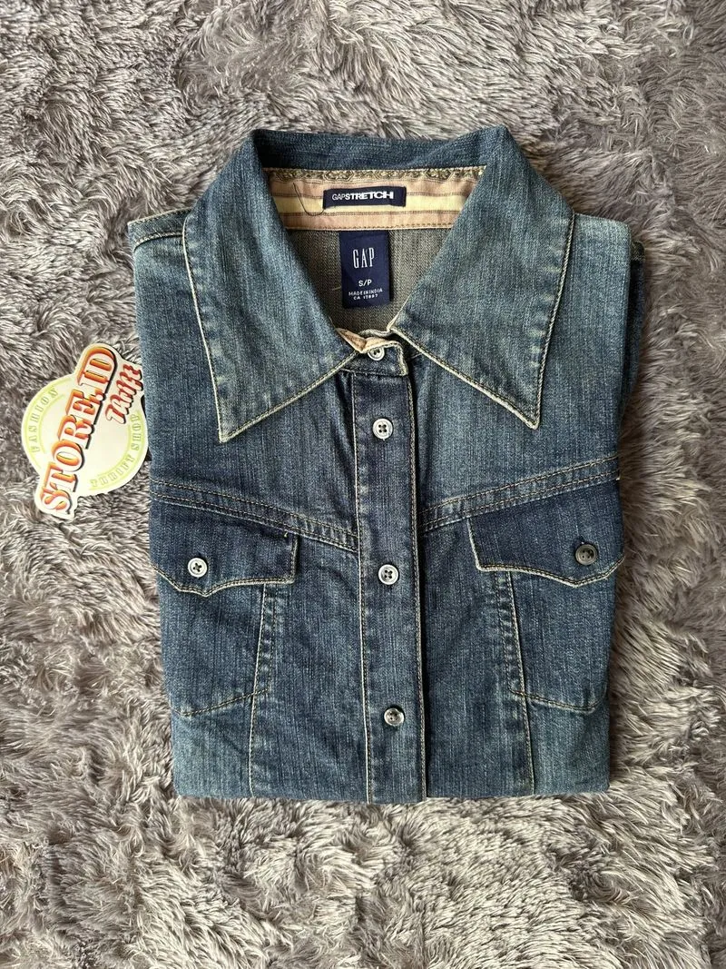 Kemeja Denim Cewek GAP Strech Longsleves photo 1