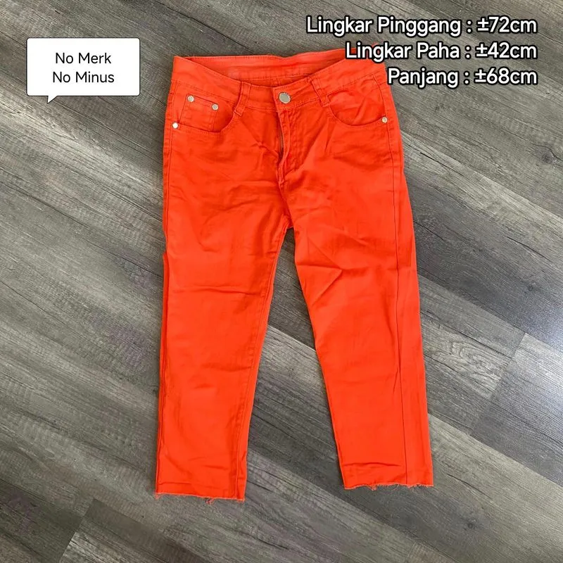 Preloved (Personal Used) Celana 7/8 Jeans Orange photo 1