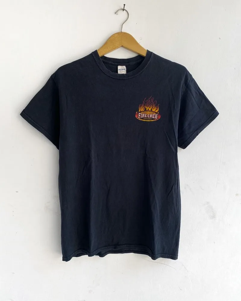 Gildan Wild Land Fire Crew Valley USA Tshirts Mens Tee Black photo 1