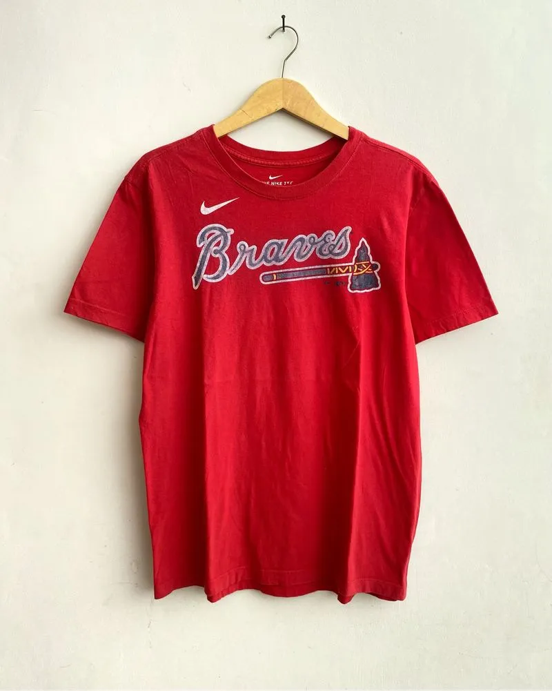 MLB x Nike Atlanta Braves Freddie Freeman Red Tshirt Basebal photo 1