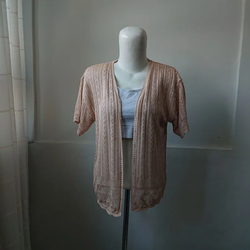 Vintage Cardigan Wanita tan photo 1