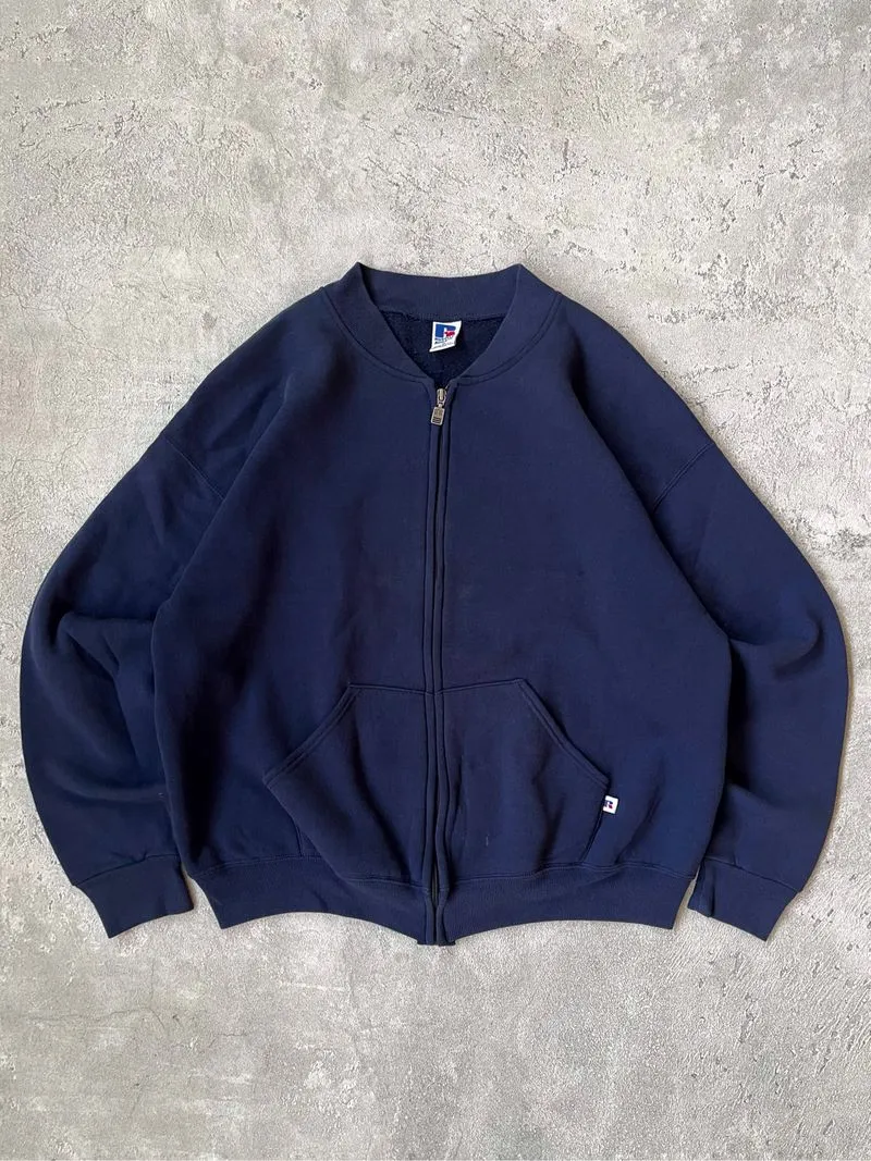 00s Vintage Russel Athletic Zipper Sweatshirt “Navy” photo 1