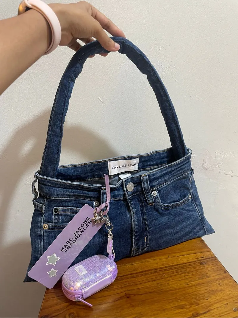 REWORKED BAG FROM ORIGINAL CALVIN KLEIN (tas denim tote bag) photo 1