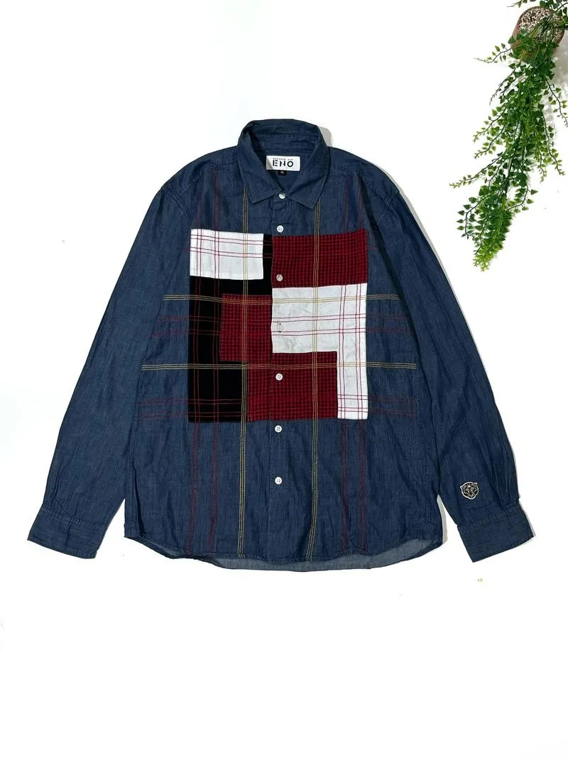 Eno patchwork denim shirt photo 1
