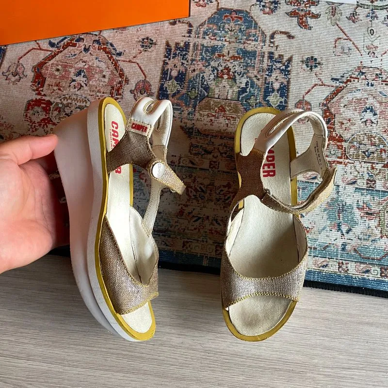 CAMPER WEDGES LEATHER SIZE 36 photo 1