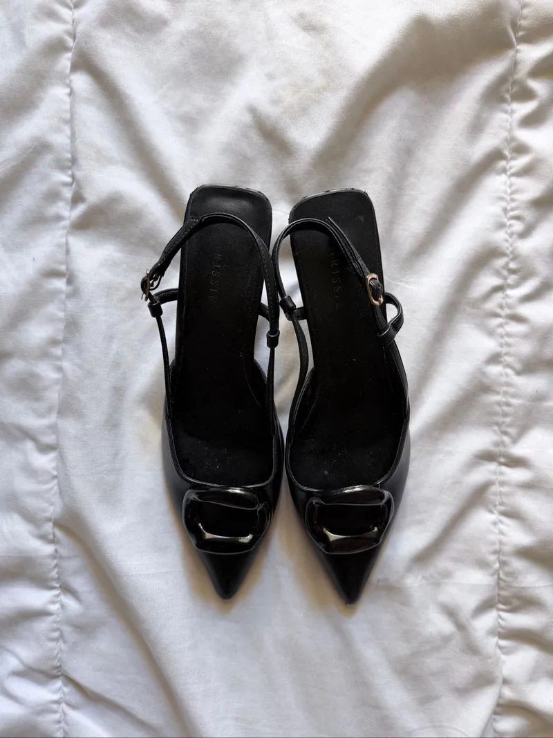 Kitten heels leather photo 1