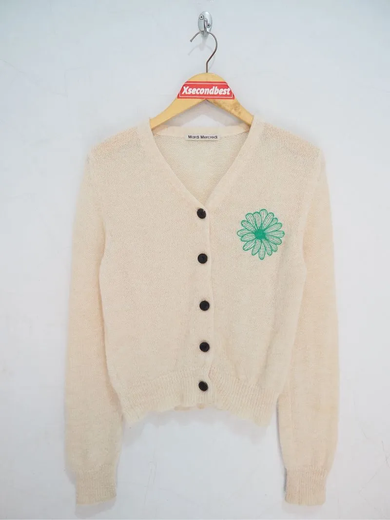MARDI MERCREDI CASHMERE BLENDED ROUND NECK CARDIGAN photo 1