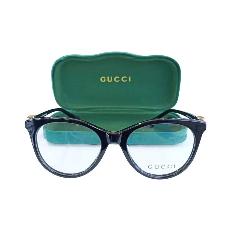Gucci  GG1136  Acetate Shiny Black Gold Emblem photo 1