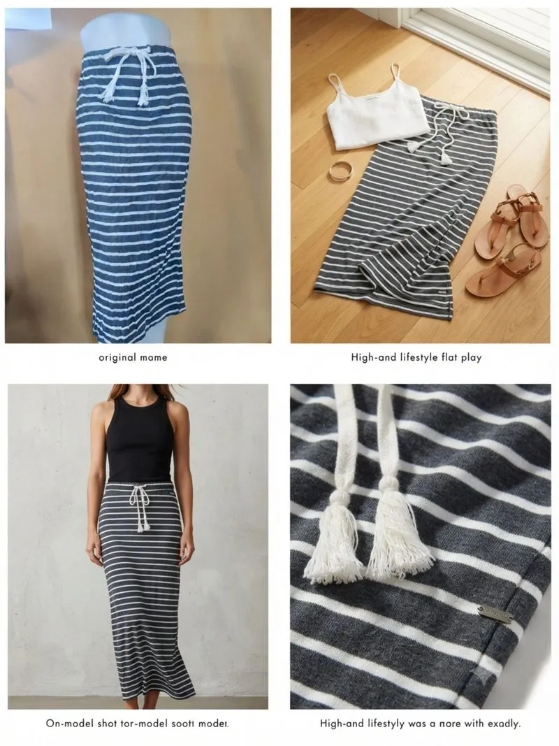 Rok Panjang Motif Garis – Santai, Nyaman & Selalu Pas photo 1