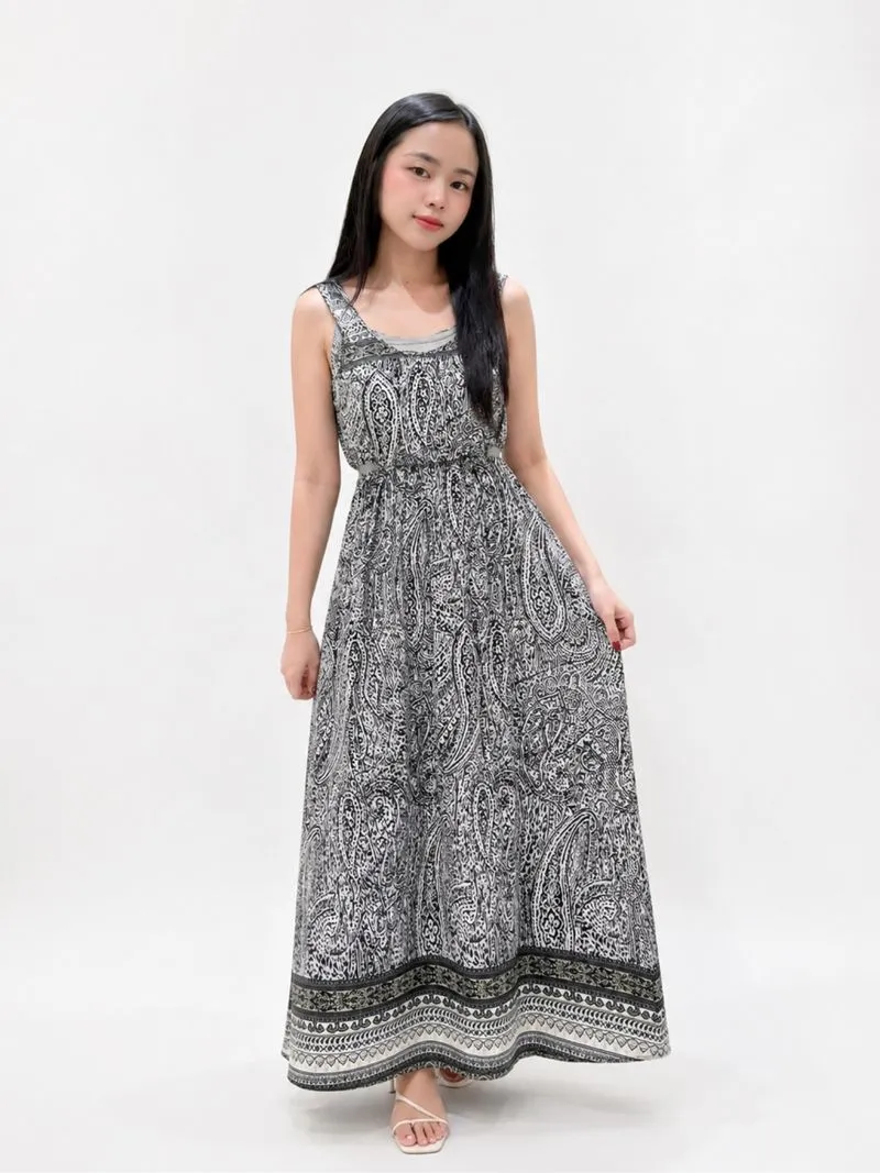 Long dress pantai bali etnik motif beach dress ol umpak photo 1