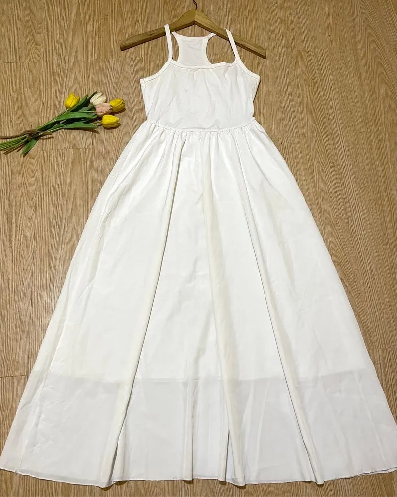 Longdress pantai inner big size jumputih beach bali mewah ol photo 1