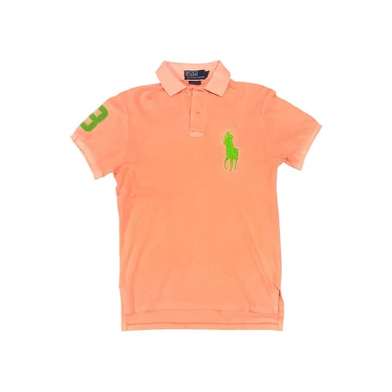 Polo Ralph Lauren Washed Pink Big Logo Vintage photo 1
