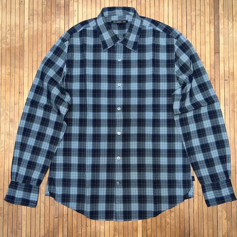 CONVERSE 70s JOHN VARVATOS STREETWEAR TARTAN LONG SLEEVE SHI photo 1