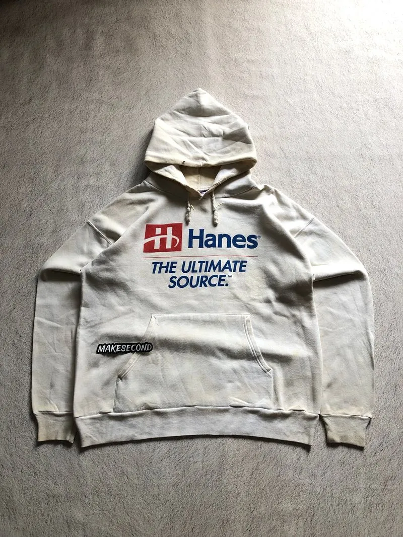 Hanes Vintage Y2K Hoody Pria white photo 1