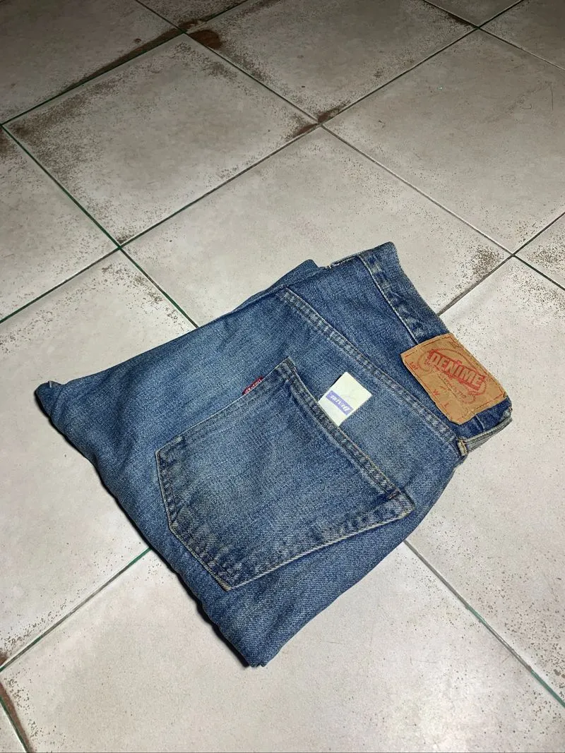 VINTAGE DENIME 90s SELVEDGE GOLD LINE LIGHT BLUE JEANS photo 1