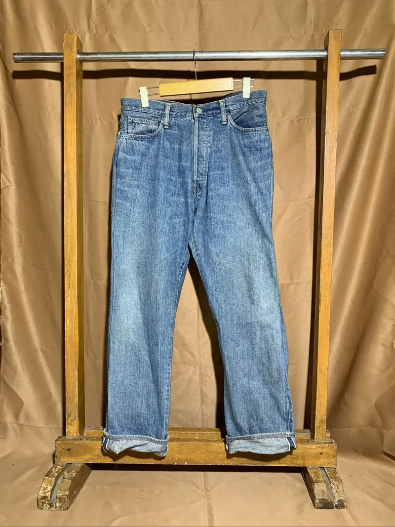 VINTAGE DENIME 90s SELVEDGE GOLD LINE LIGHT BLUE JEANS photo 1