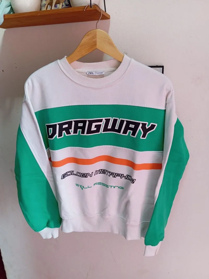 ZARA MENS Y2K DRAGWAY CREW NECK SWEATSHIRT photo 1