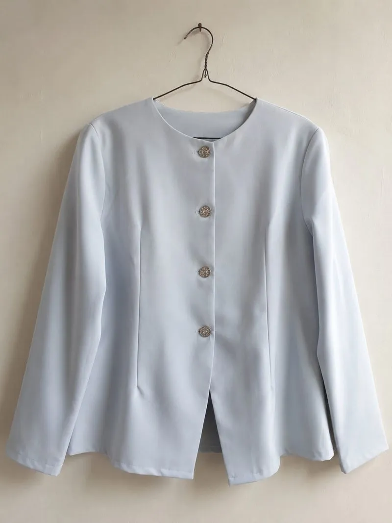 Blouse Outer Biru Muda – Like New photo 1