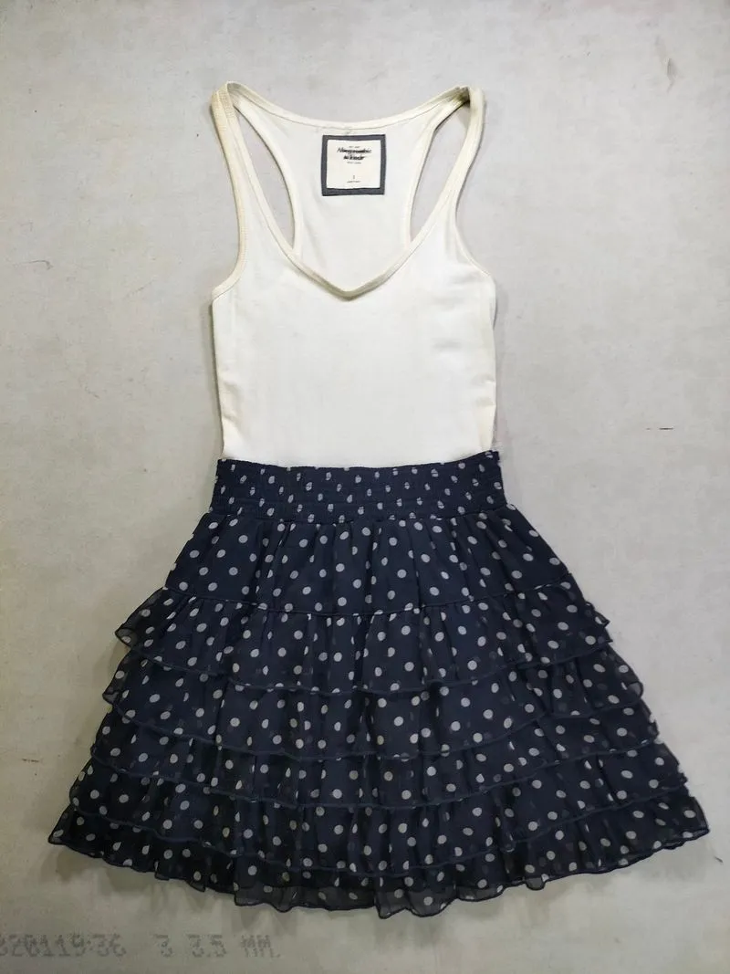 Abercrombie Dress Mini Ruffle Polkadot Cute Y2K/Summer Style photo 1