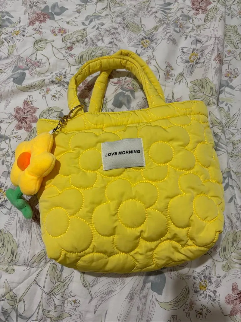 LOVE MORNING small yellow floral bag photo 1