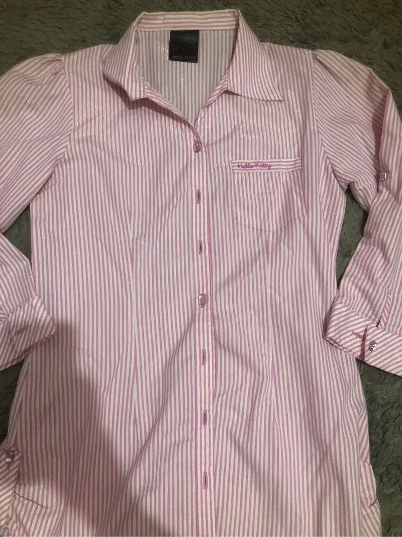 KEMEJA STRIP PINK HELLO KITTY photo 1