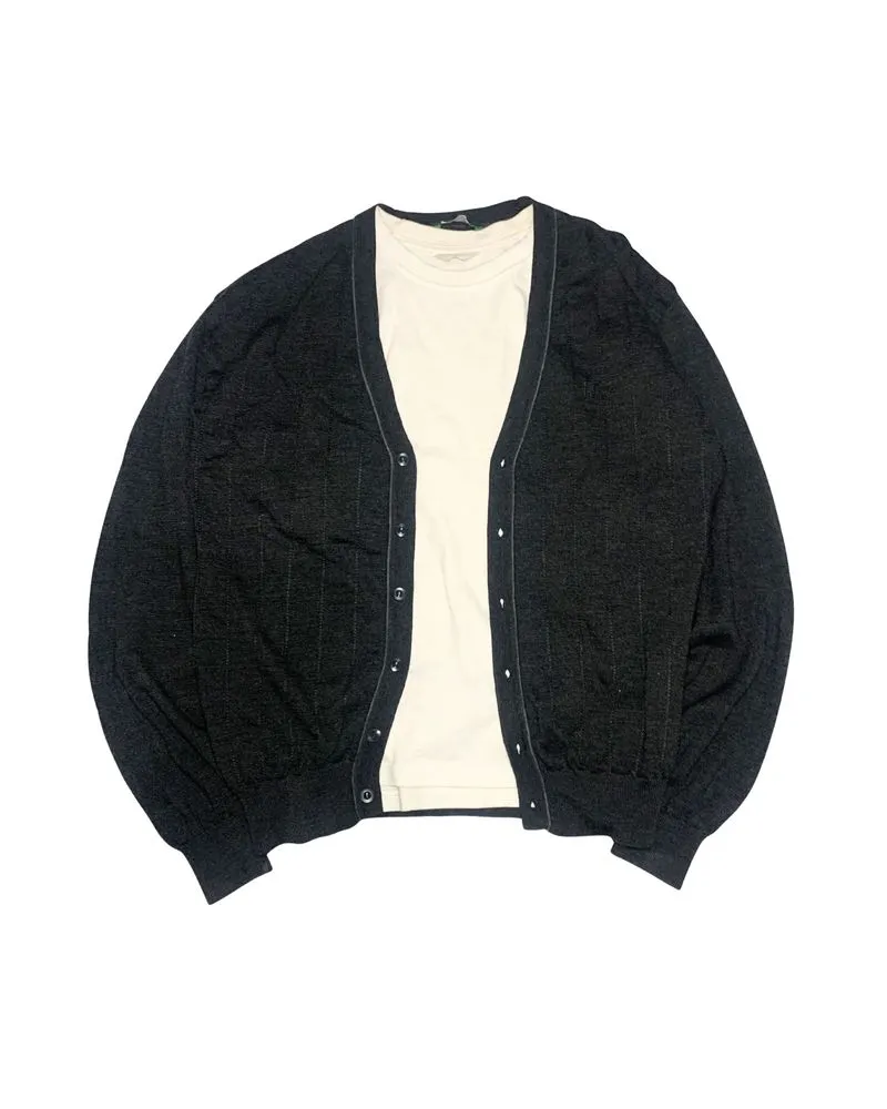 Textured Knit Cardigan Black photo 1