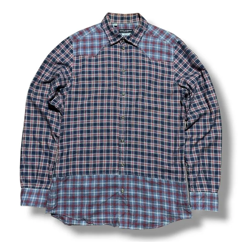 Dolce & Gabbana Plaid L/S Button Shirt Made in Italy photo 1