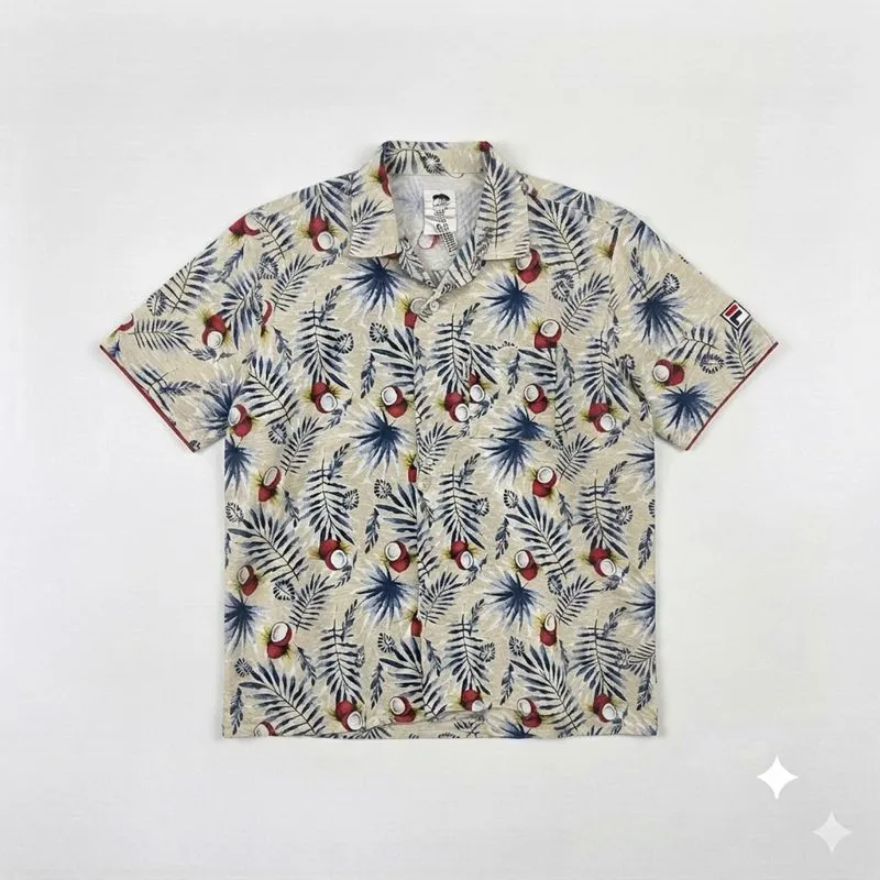 D.LAND Korean Linen Hawaiian Summer Shirt photo 1