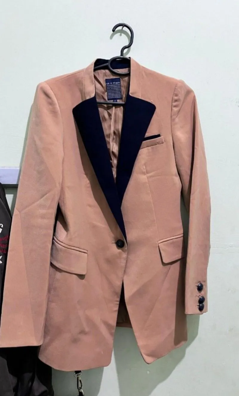 blazer coklat photo 1