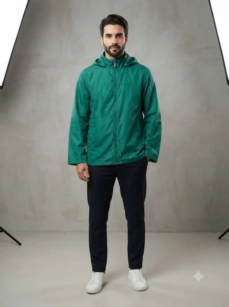 Jaket Windbreaker Hijau pocketable photo 1