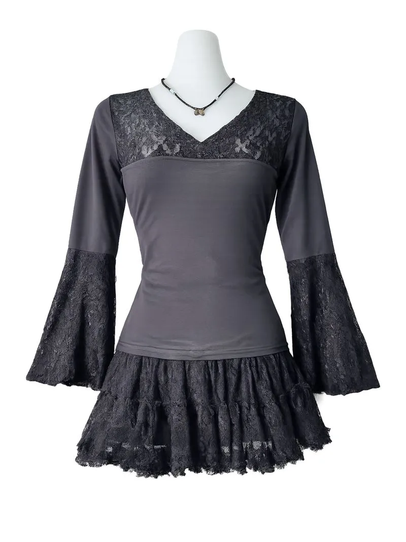 Lace Flare Longsleeve Top photo 1