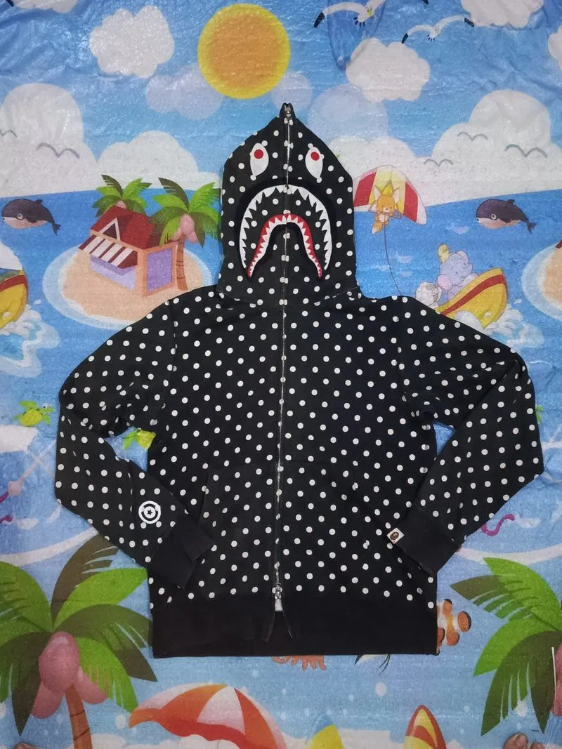 OG Vintage Bape Polka-Dot Shark Hoodie photo 1