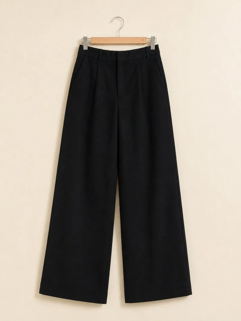 COS 100% Wool Wide Leg Pants Black | EUR 34 | Quiet Luxury✨ photo 1