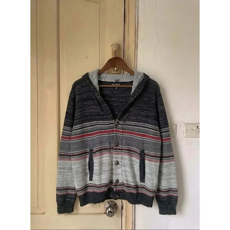 SORRIDERE|Cardigan Striped Shirt Jacket photo 1
