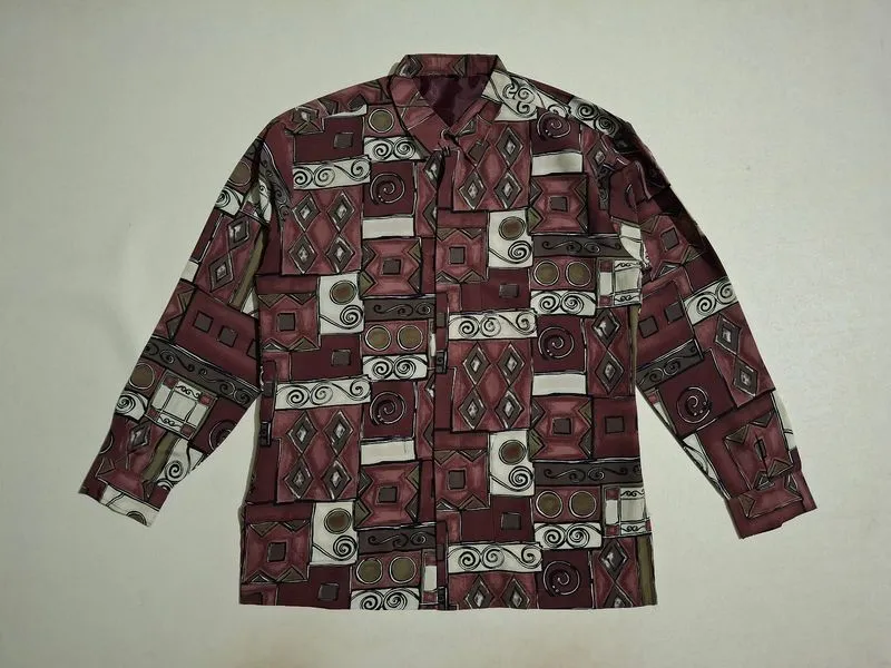 KEMEJA VINTAGE FULL PRINTING ORIGINAL 100% photo 1