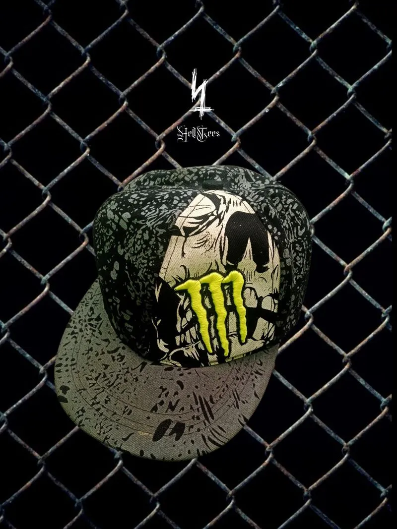 ⚜️ Y2K Monster Energy "Skull" Grunge Graphic Snapback photo 1