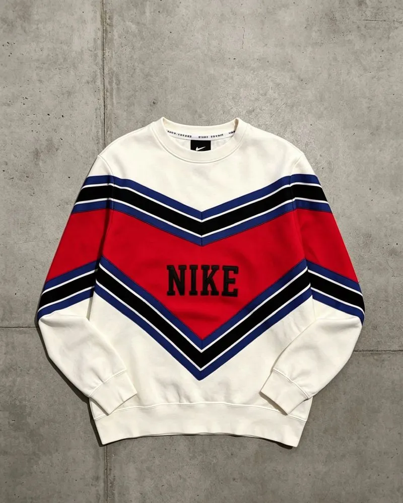 CREWNECK SWEATERS NIKE SPLICING FLEECE LINED KNIT ROUND NECK photo 1
